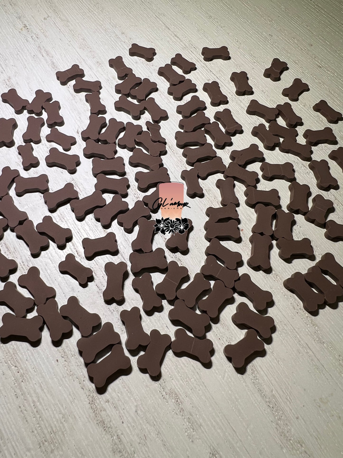 Brown Bone Polymer Slices - 7mm Medium
