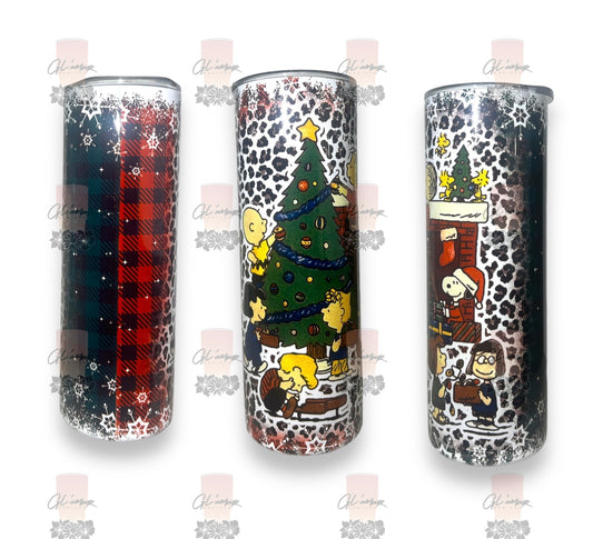 Charlie's Christmas Tree Plaid Tumbler