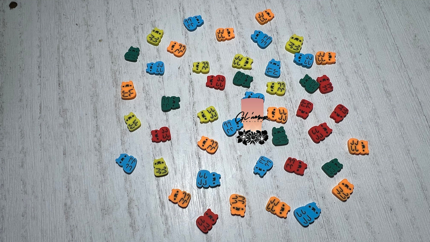 Gummy Bears Polymer Slices - 10mm Large