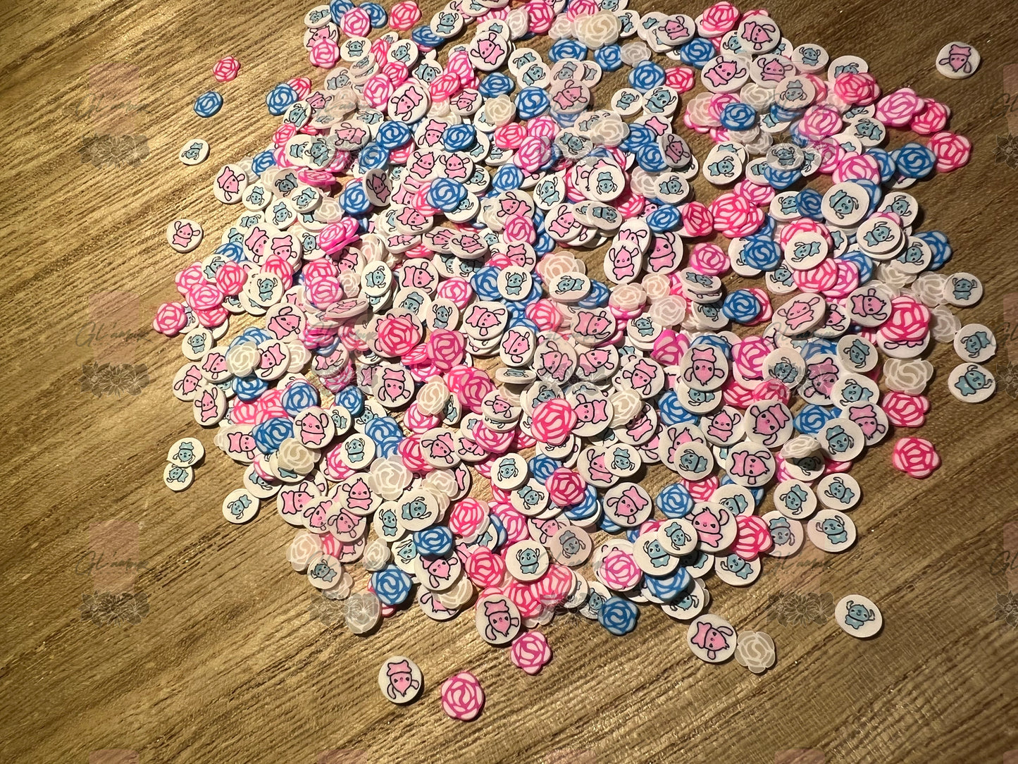 Ohana Flower Mix Polymer Clay Slices - 5mm Small