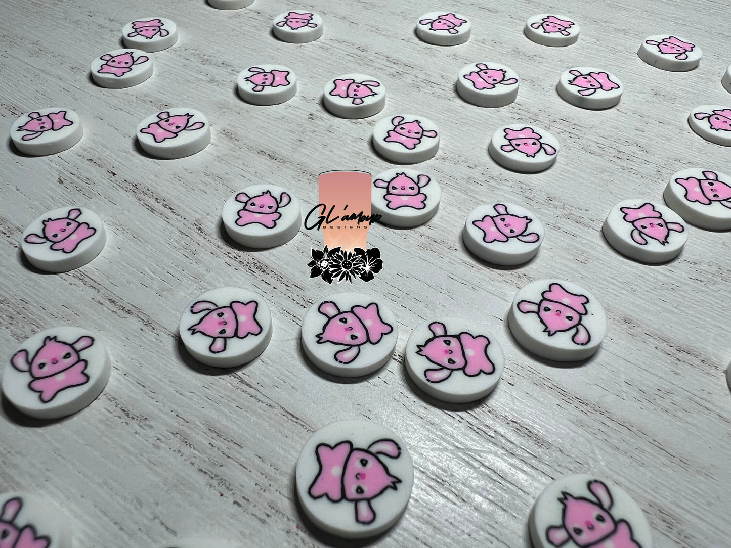 Pink Ohana Friend Polymer Slices - 10mm Large