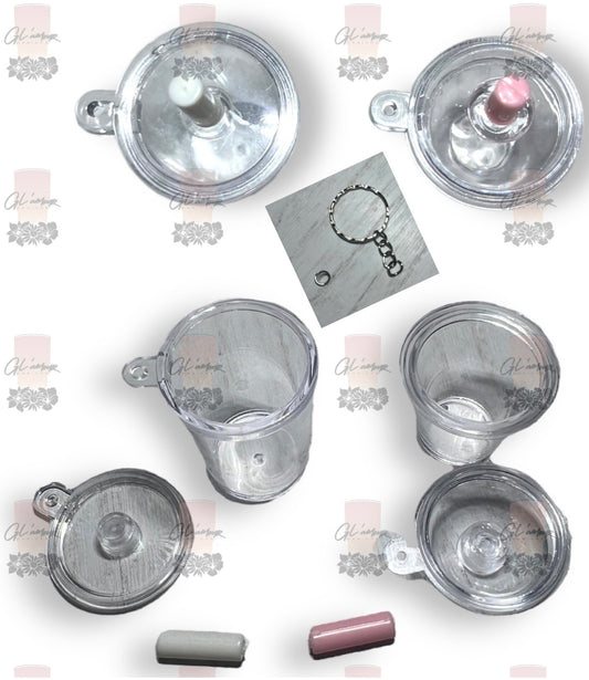 NEW Miniature DIY Keychain Cups with Straws