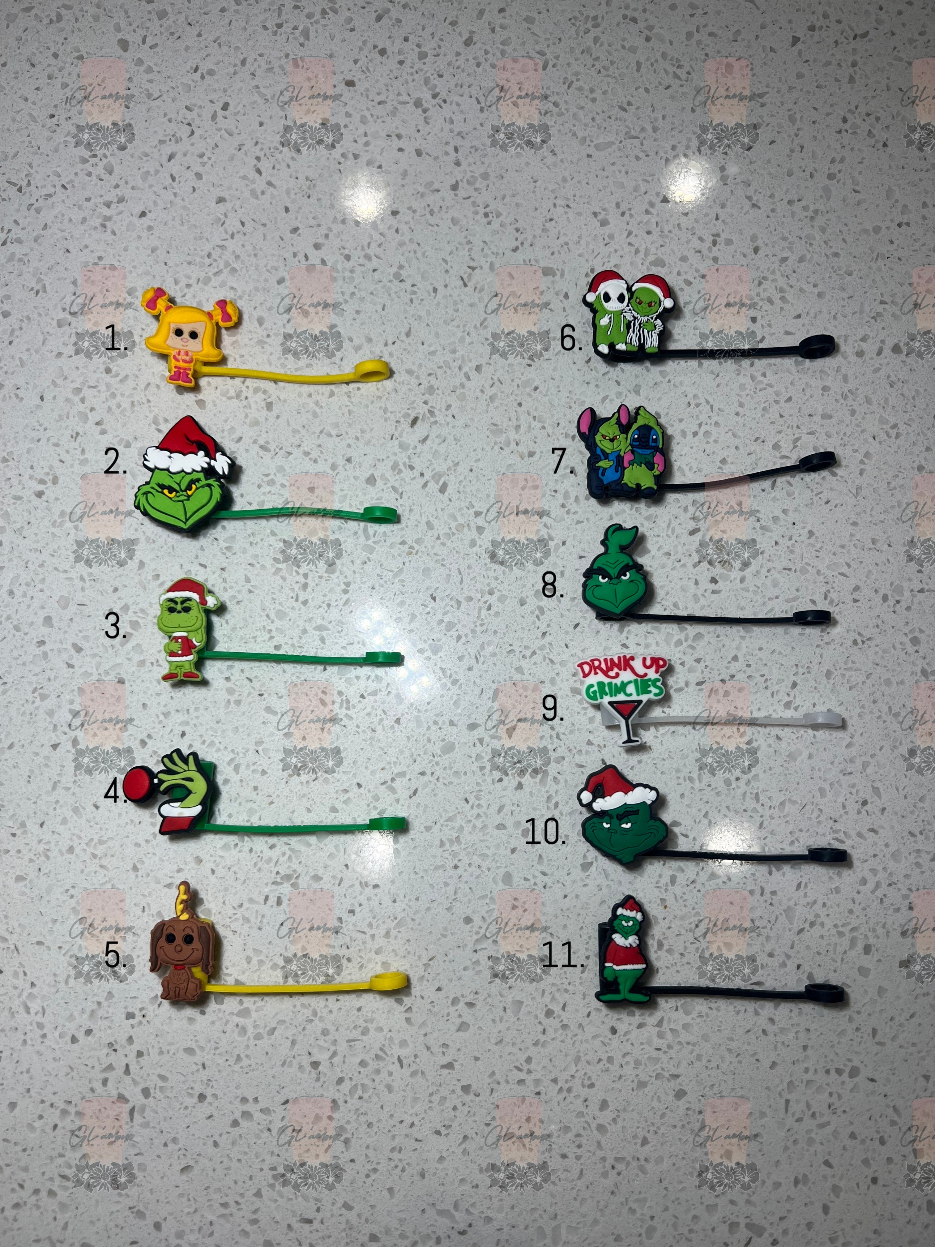 Grinch Straw Toppers – Gl'amourXx Designs