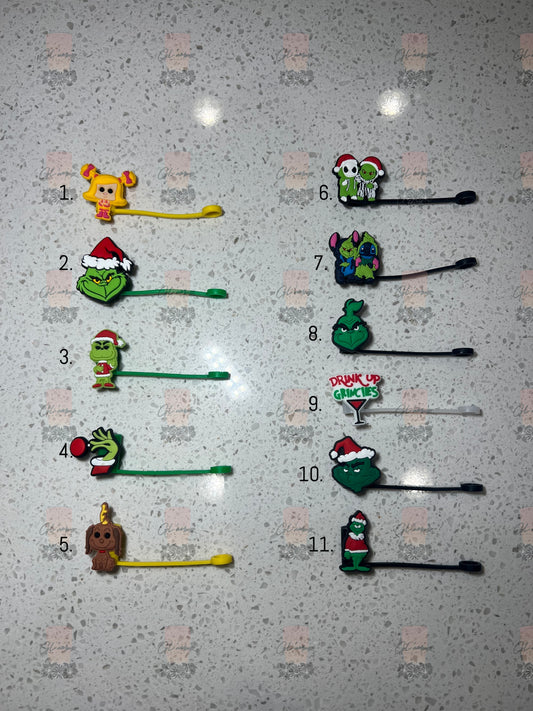 Green Guy Straw Toppers