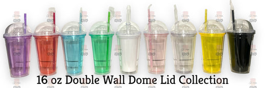 16 oz Double Wall Dome Tumbler