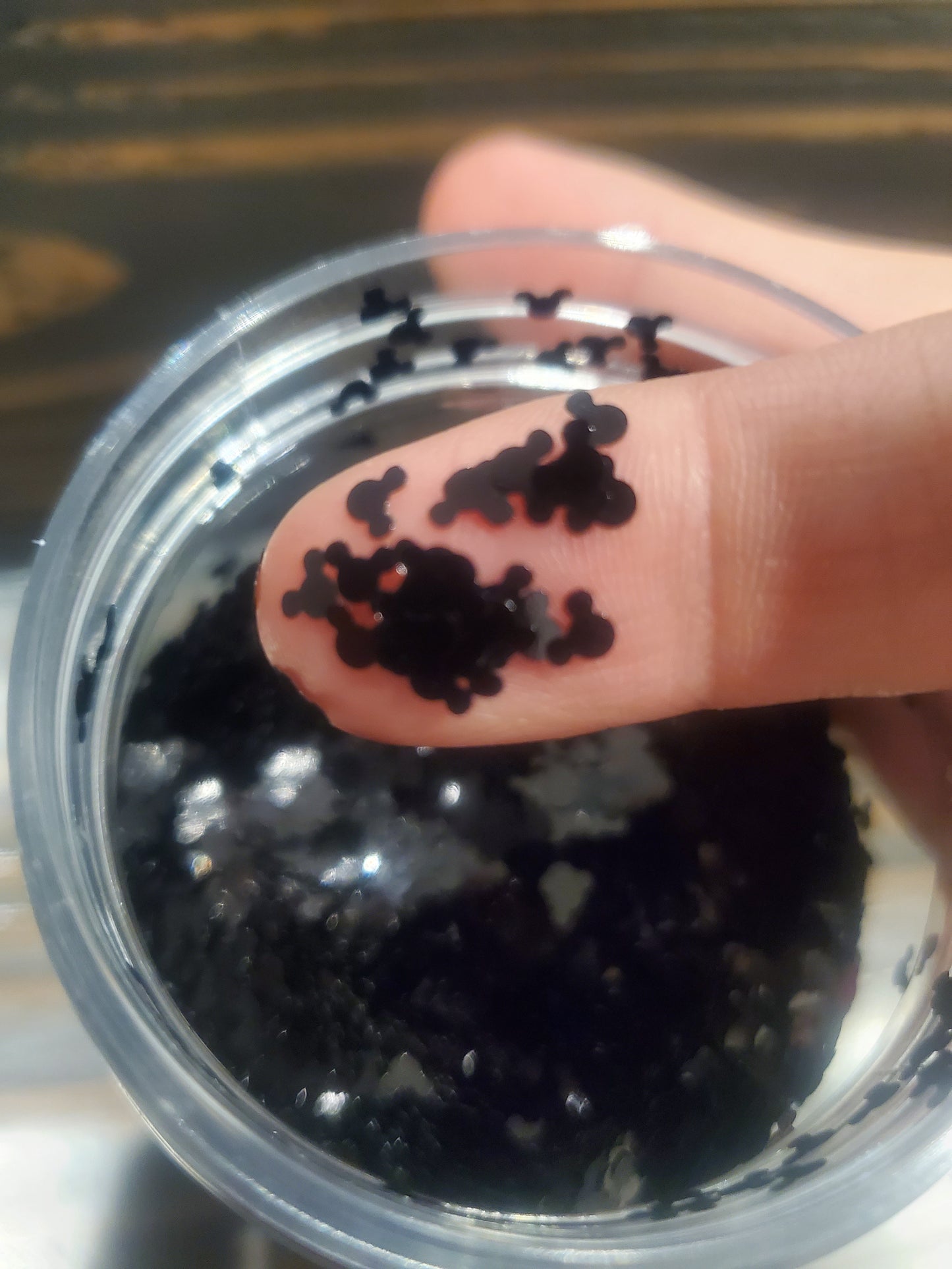 Black Mouse Glitter
