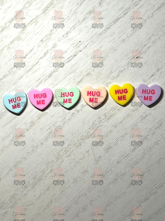 Fake Large Conversation Hearts - HUG ME