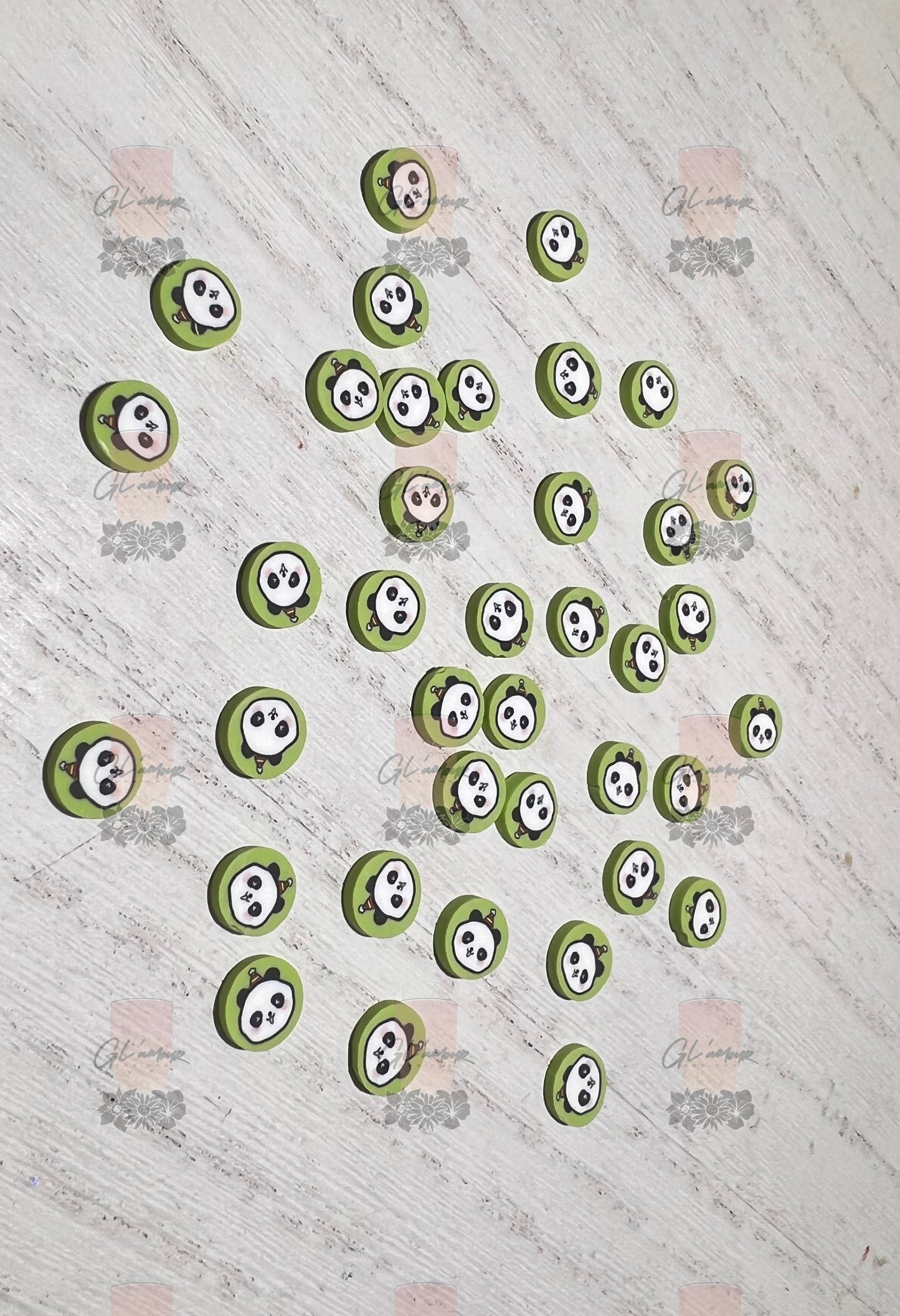 Birthday Panda Polymer Slices- 10mm Large