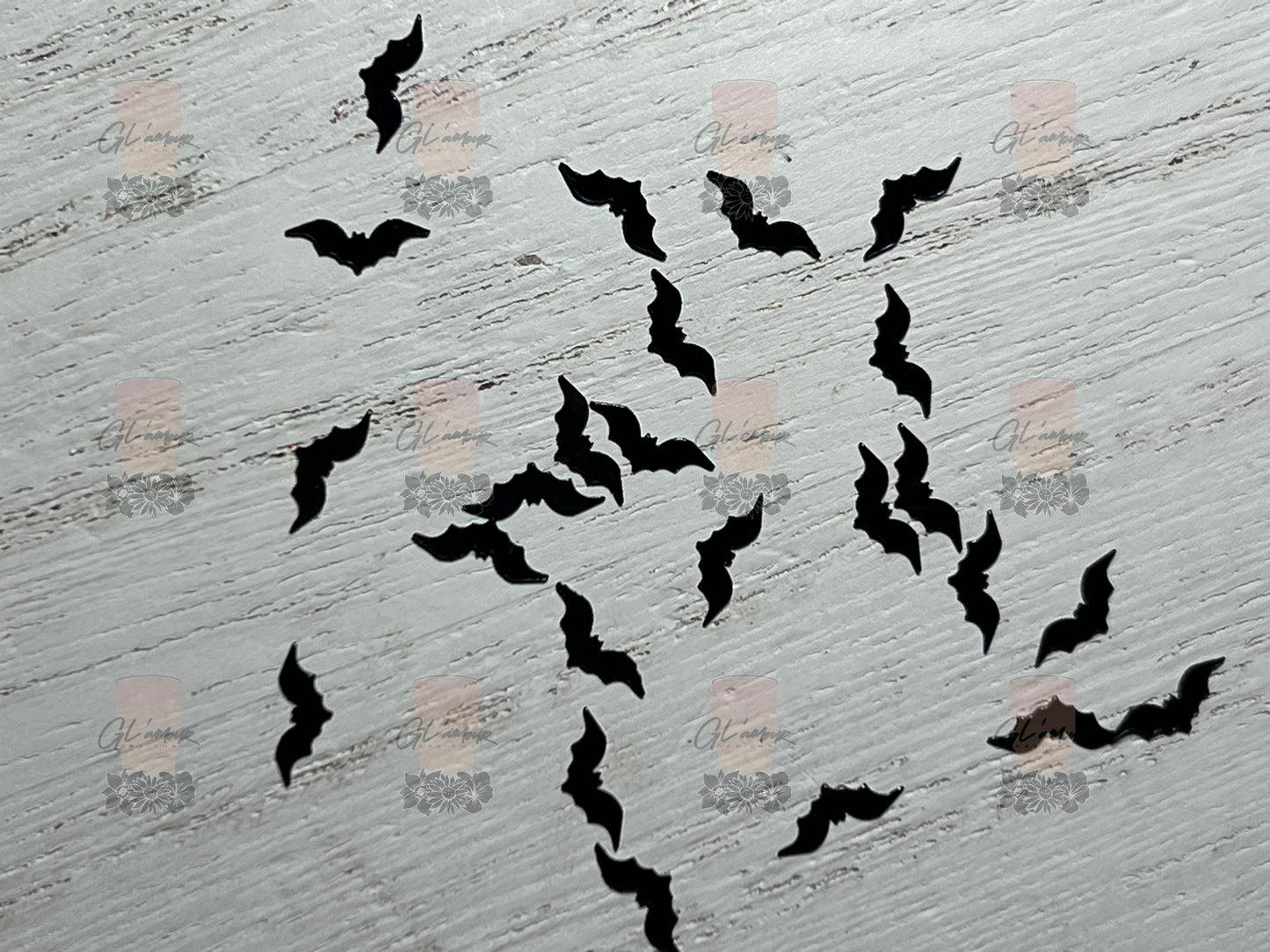 Black Bat Shape Glitter