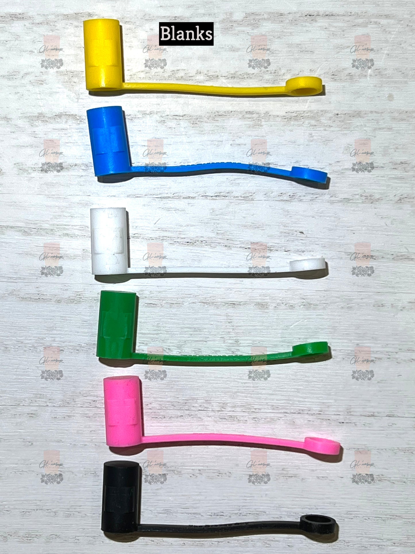 Blank Reusable Straw Toppers