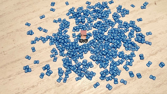 Blue Bow Polymer Slices- 5mm Small