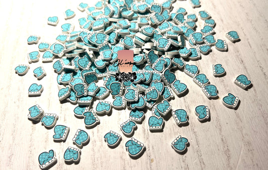 Blue Mitten Polymer Slices- 10mm Large