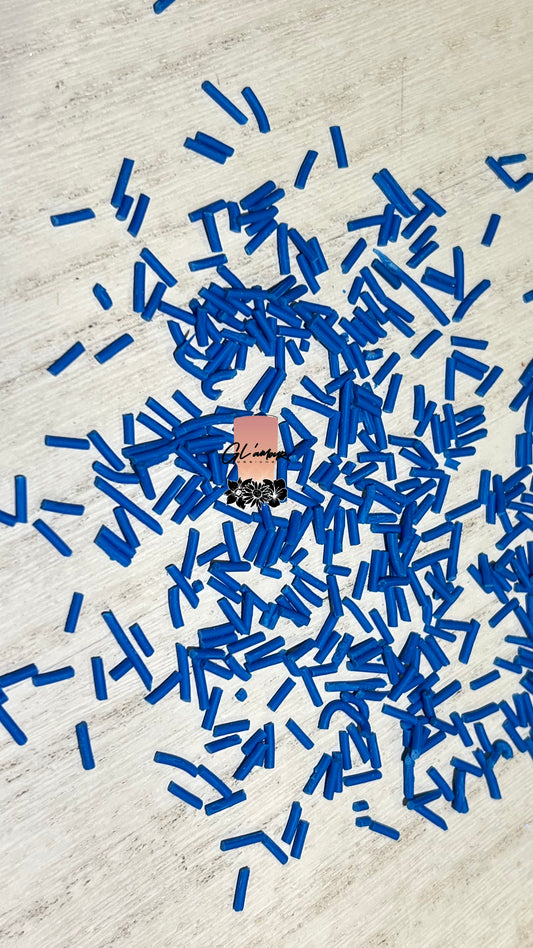 Blue Sprinkles Polymer Slices