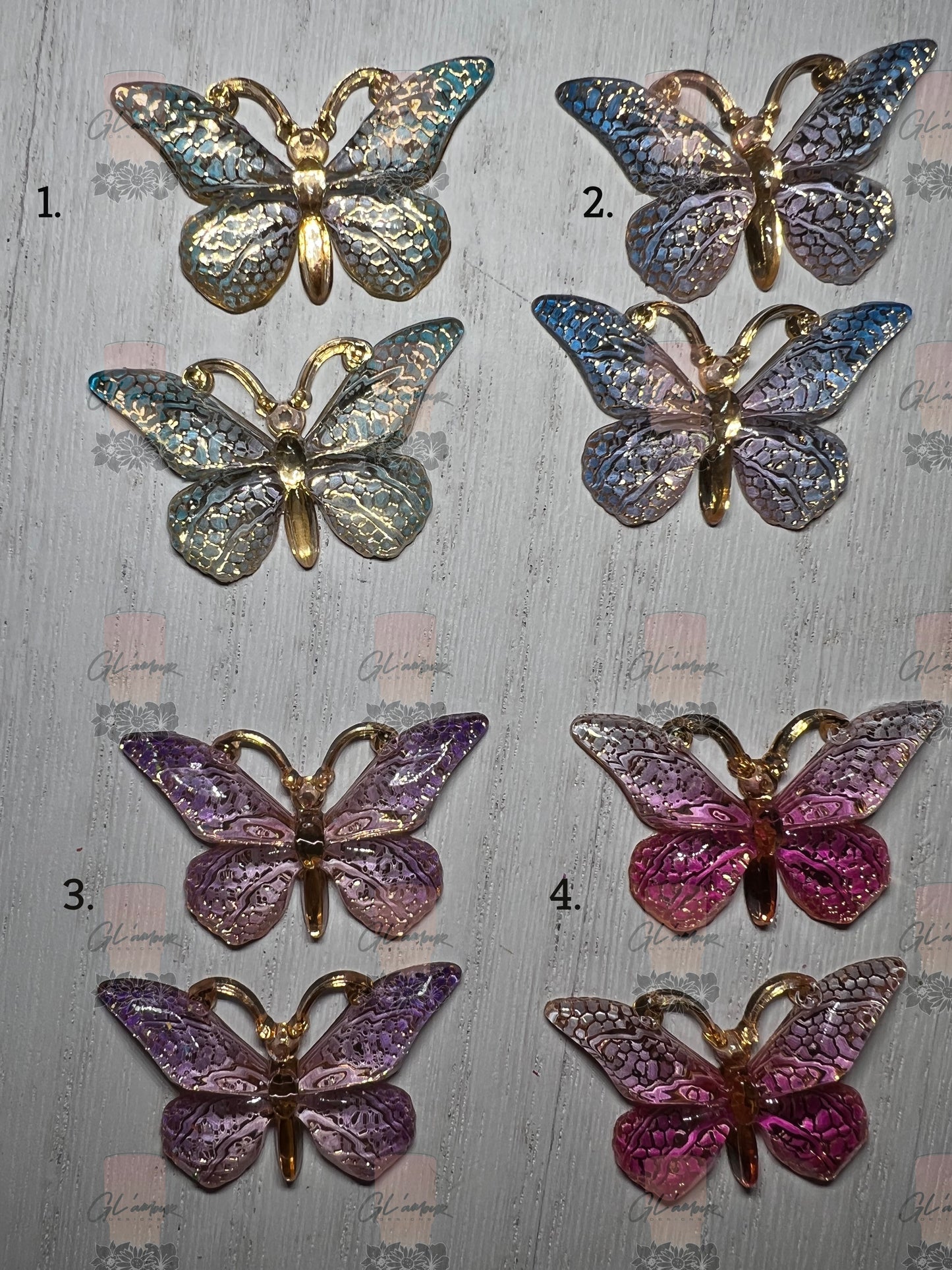 3D Butterflies Flatback Cabochon