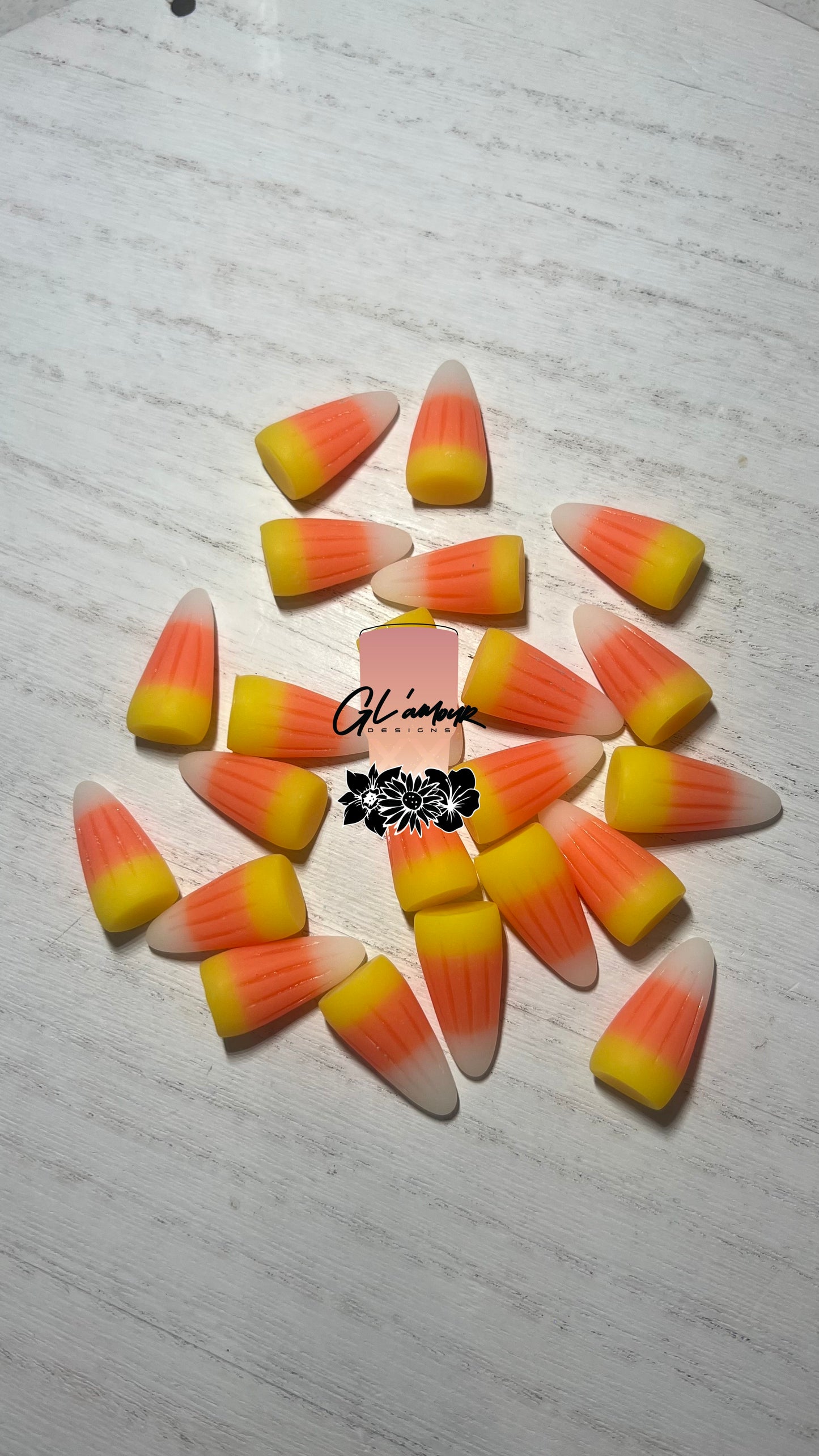 Candy Corn FAKE/ Realistic Looking Cabochon Candy Corn