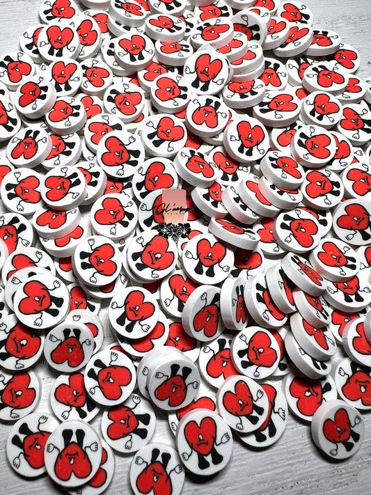 Corazoncito #1 Polymer Slices - 10mm Large