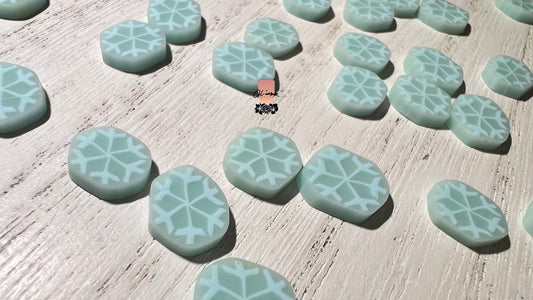 Elsa Snowflake Polymer Slices- 10mm Large