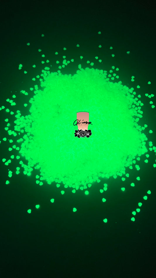 Heart Glow In The Dark Glitter