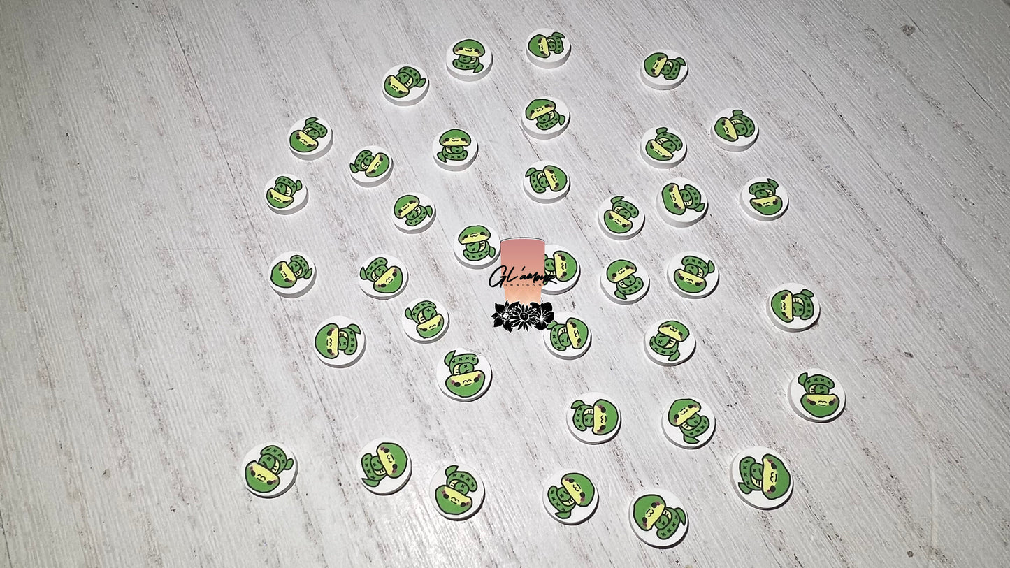 Green Snake Polymer Slices- 10mm Large