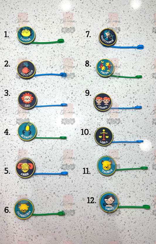 Horoscope Straw Toppers