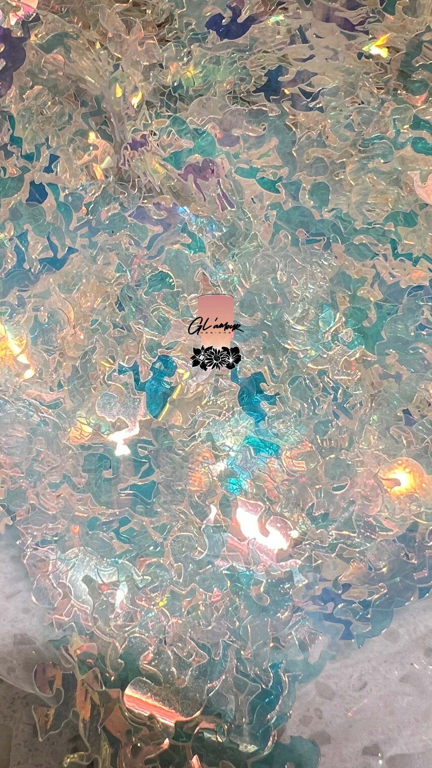 Flying Angel With Horn White Glitter - 20mm