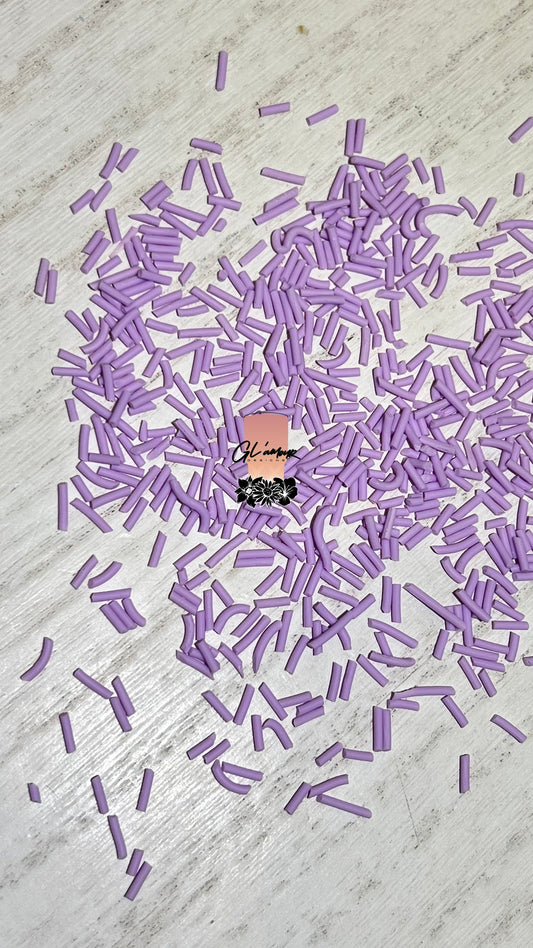 Lilac Sprinkles Polymer Slices