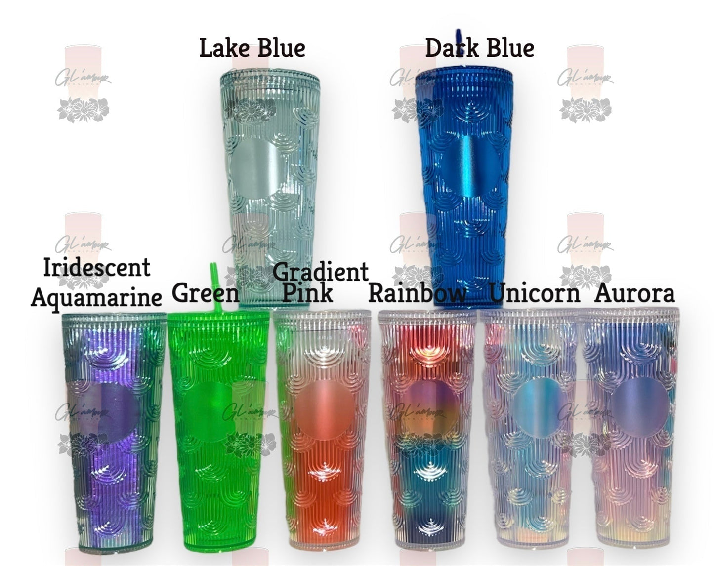 Iridescent Aquamarine Mermaid 24 oz