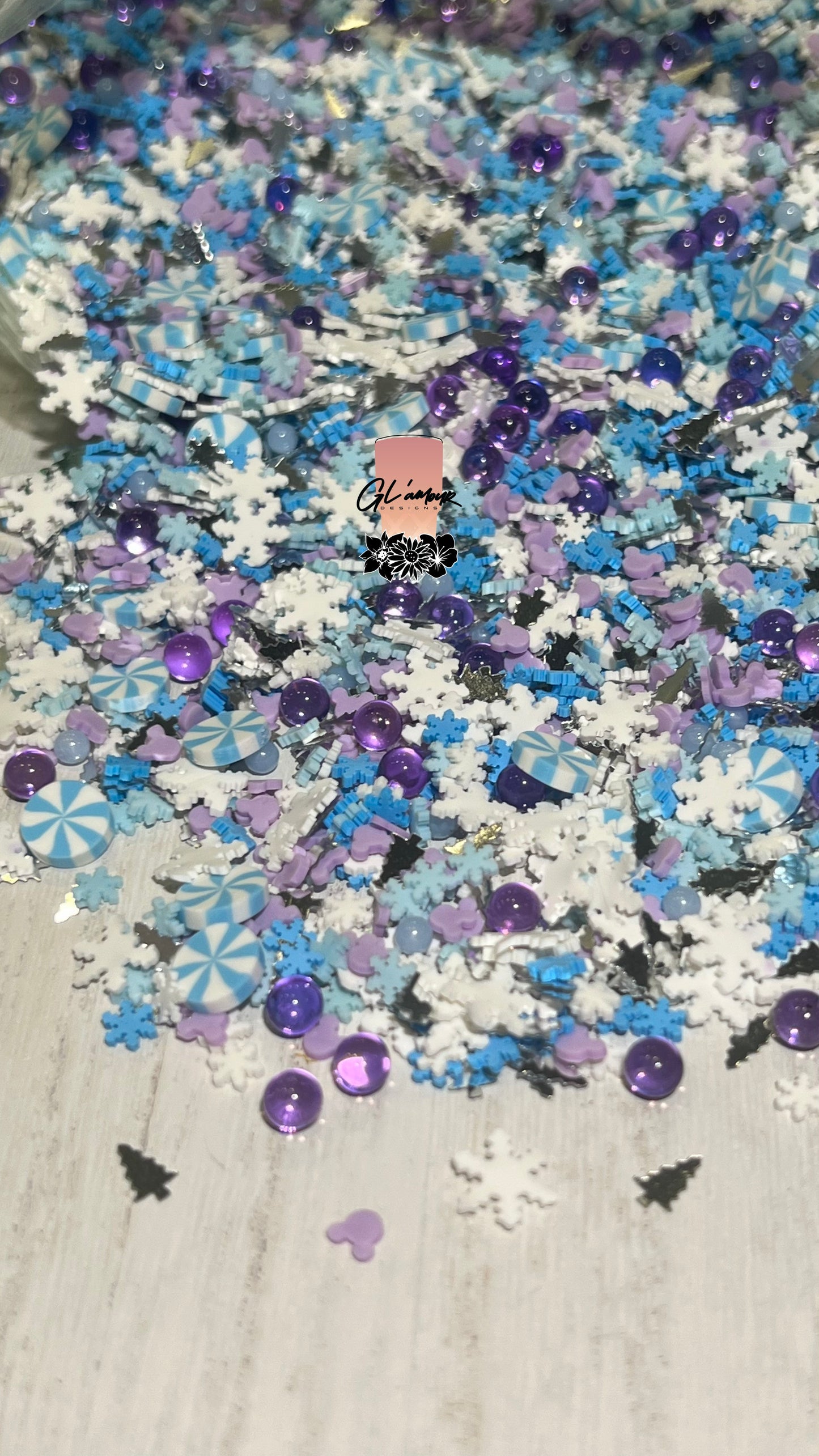 Mouse Let It Snow Party Mix Polymer Slices