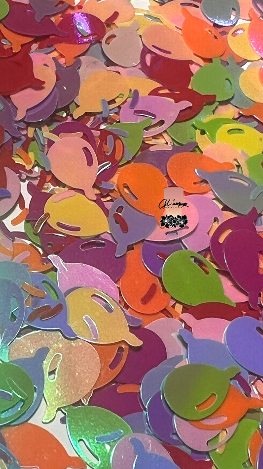 Balloons Multi-Colored Glitter