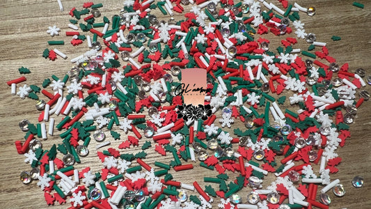 Oh Christmas Tree Mix Polymer Slices -5mm Small