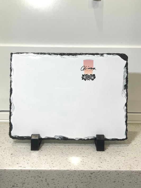 7.5L X .25W X 5.5H Photo Slate Rock Sublimation Plaque