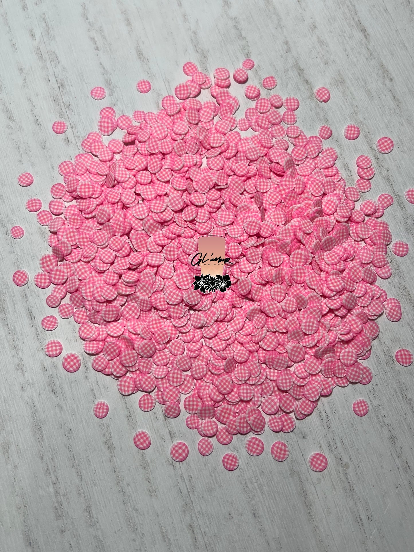Pink Lattice Polymer Slices- 5mm Small