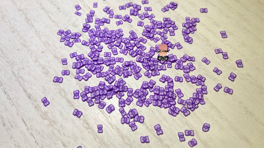 Purple Bow Polymer Slices- 5mm Small
