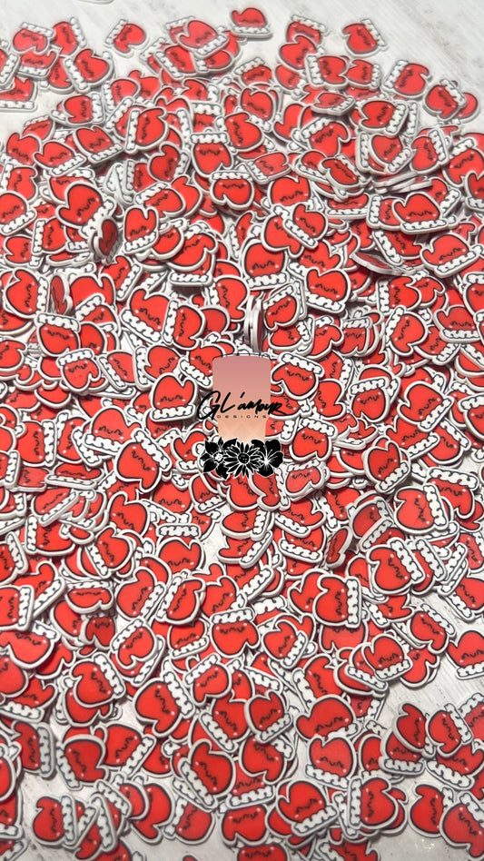 Red Mitten Polymer Slices- 5mm Small