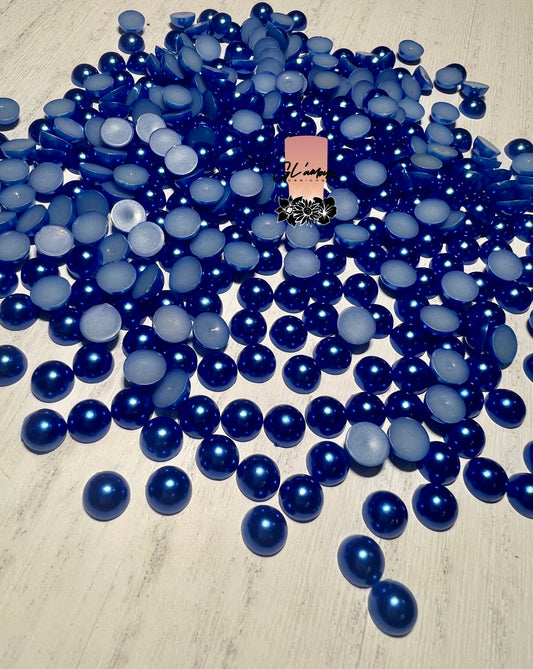 Sapphire Half Flat Back Pearls sizes 3mm-8mm