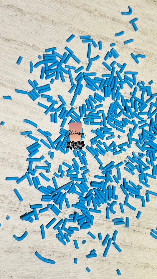 Sky Blue Sprinkles Polymer Slices