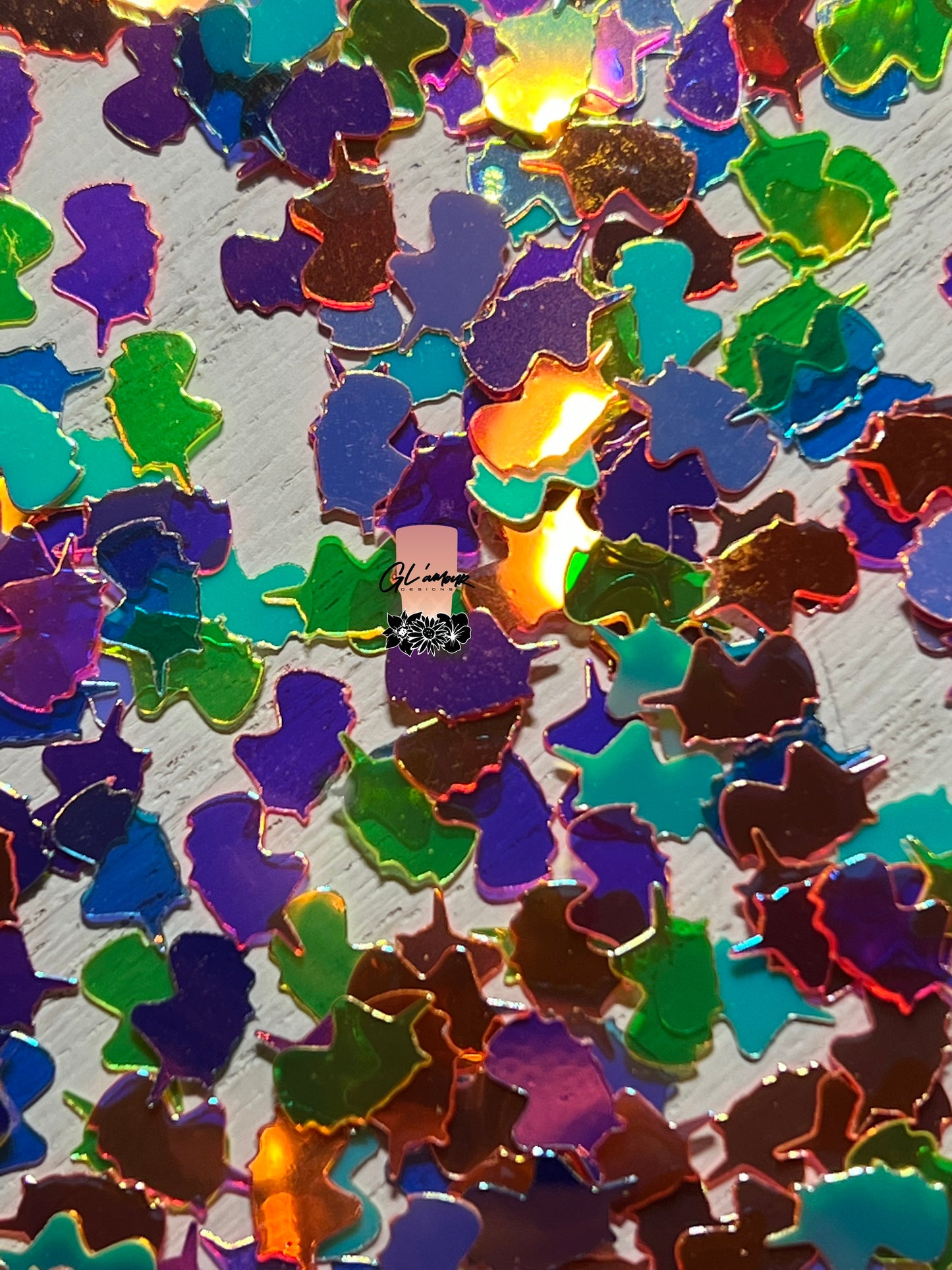 Unicorn Shape Iridescent Chunky Glitter
