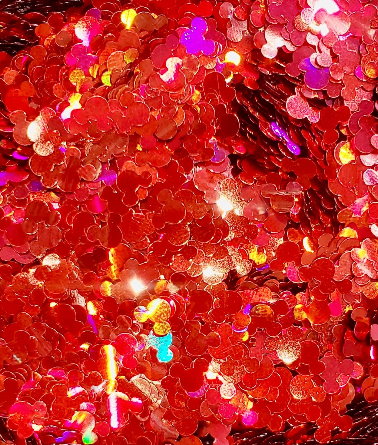 Red Holographic Mouse Glitter