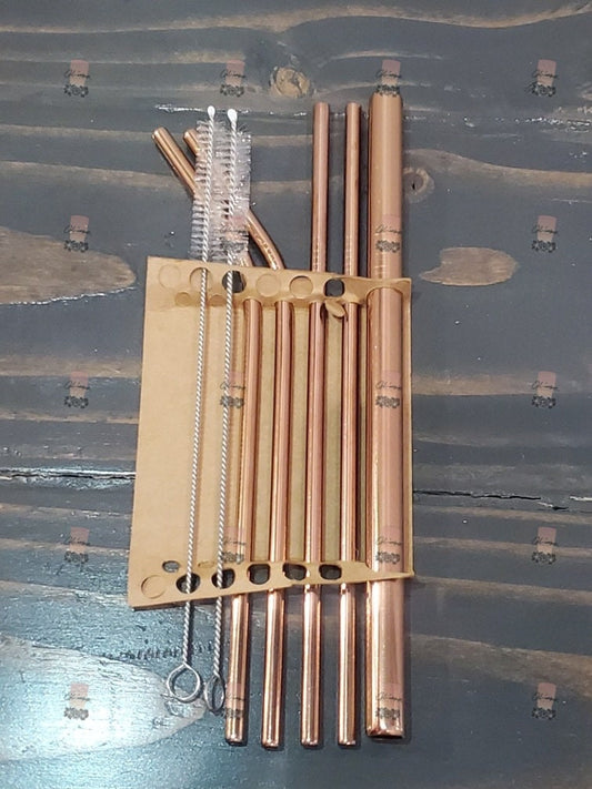 5 Piece Stainless Steel Straw Set