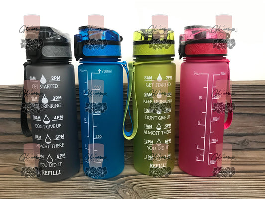 Motivational Fitness 24 oz Water Bottles