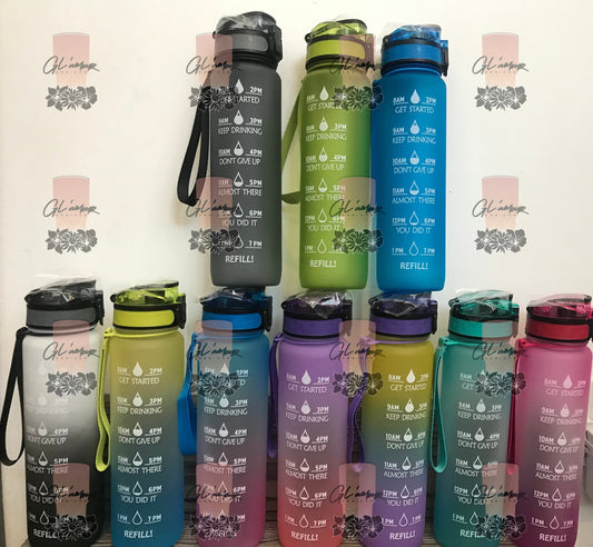 Motivational Fitness 32 oz Water Bottles