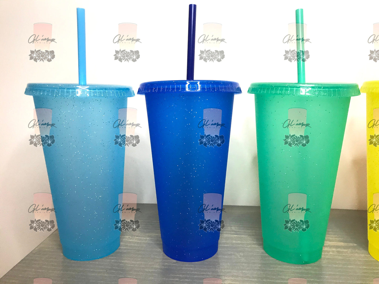 Glittered Cold Cups