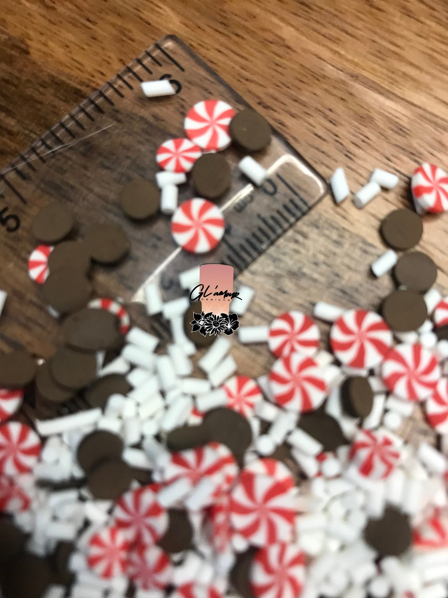 5mm Xmas Mix with Chocolate Polymer Slices - small