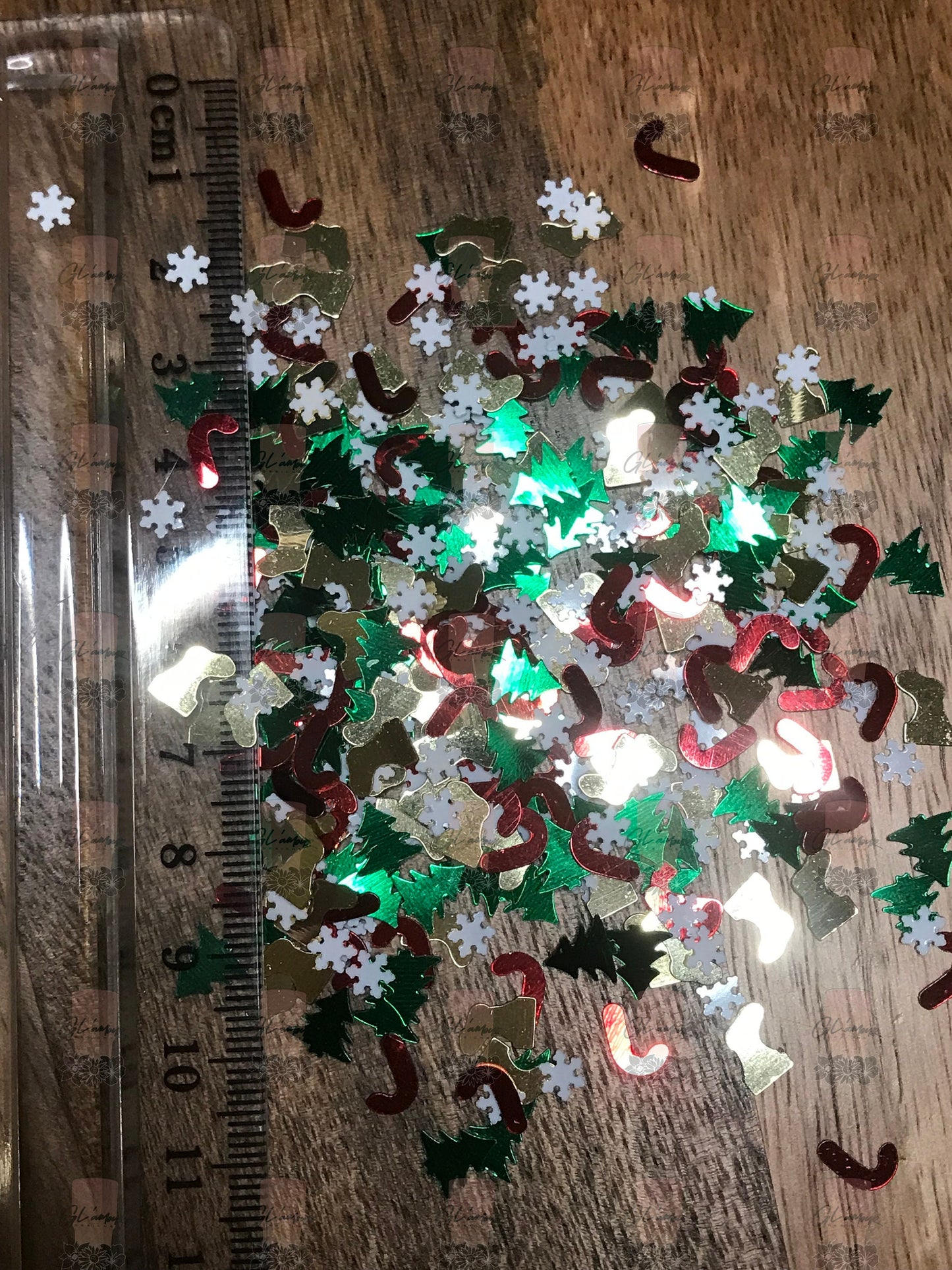 Christmas Shape Glitter, Solvent Resistant Confetti