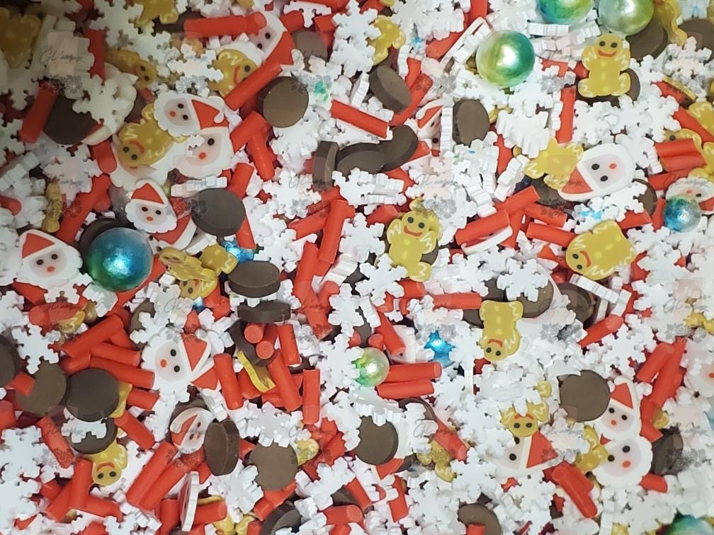 5mm Santa Mix Polymer Slices -small