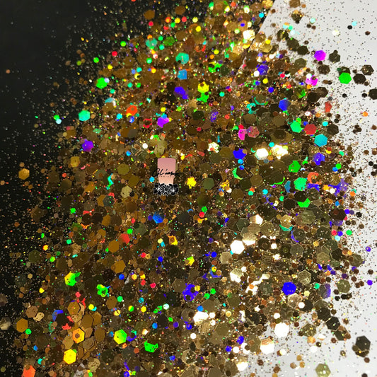 Gold Rain Chunky Glitter