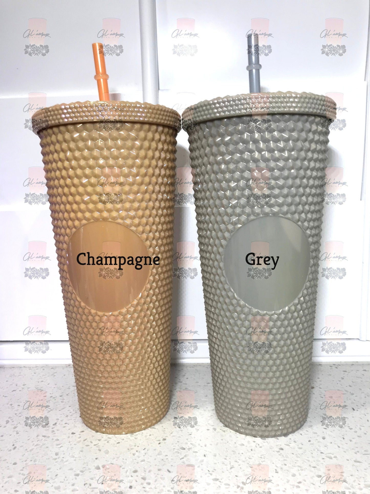 Studded Iridescent 24 oz Tumblers