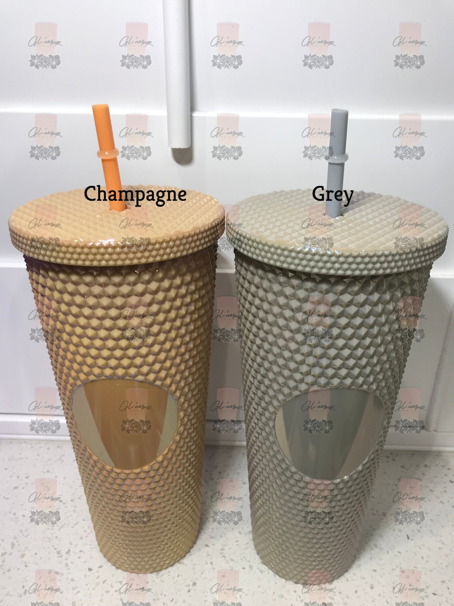 Studded Iridescent 24 oz Tumblers