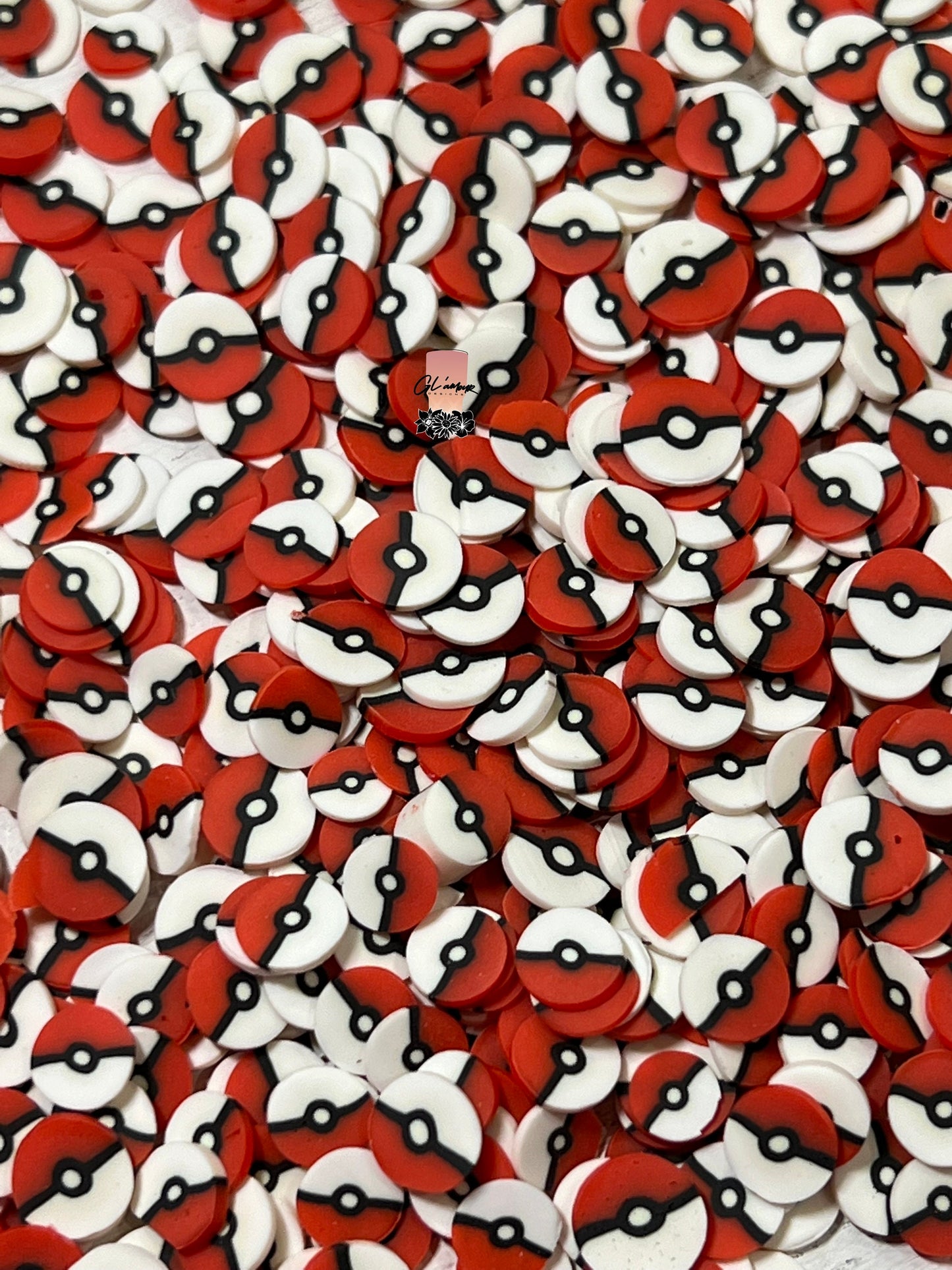 Poke Ball Polymer Slices - small 5mm