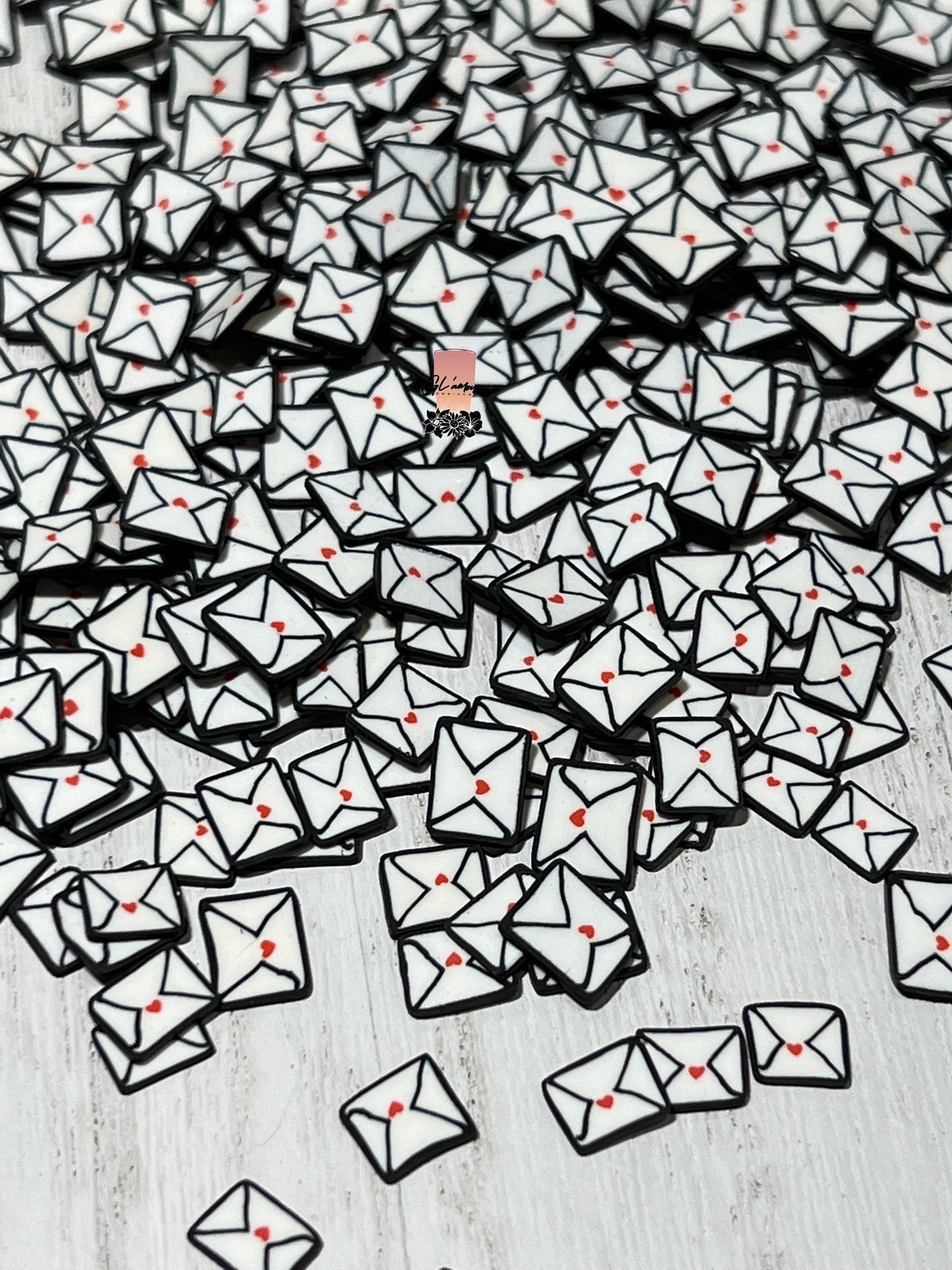 Love Letter Polymer Slices - small 5mm